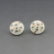Rosemary Zeeman Round Enamel Silver Stud Earrings