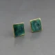 Rosemary Zeeman Green Enamel and 9 Carat Gold Stud Earrings