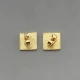 Rosemary Zeeman Green Enamel and 9 Carat Gold Stud Earrings