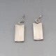 Designer Enamel and Silver Drop Earrings