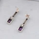 Amethyst and Silver Drop Earrings