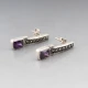 Amethyst and Silver Drop Earrings