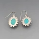 Turquoise and Silver Drop Earrings