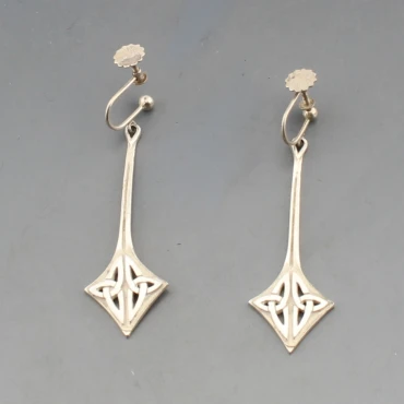Ola Gorie Celtic Silver Drop Earrings
