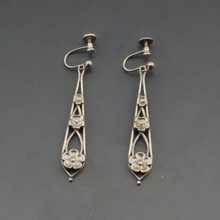 Ola Gorie Silver Drop Earrings