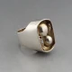 Designer Modernist Silver Ring