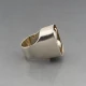 Designer Modernist Silver Ring