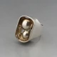 Designer Modernist Silver Ring