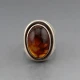 Herman Siersbol Amber and Silver Ring