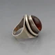 Herman Siersbol Amber and Silver Ring