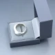 Silver Modernist Ring Size O