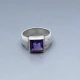 Amethyst and Silver Ring Size N