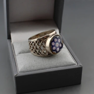 Caithness Glass Silver Ring