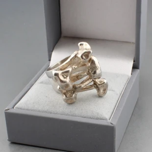 Peter Guy Watson Silver Modernist Ring