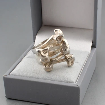 Peter Guy Watson Silver Modernist Ring