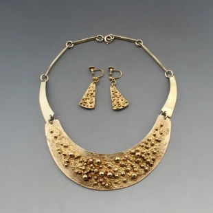 Graham Watling Gold Vermeil Modernist Necklace