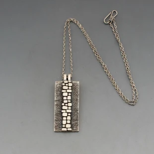 Modernist 835 Silver Pendant