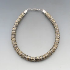 Jane Watling Silver  Scrunchie Necklace