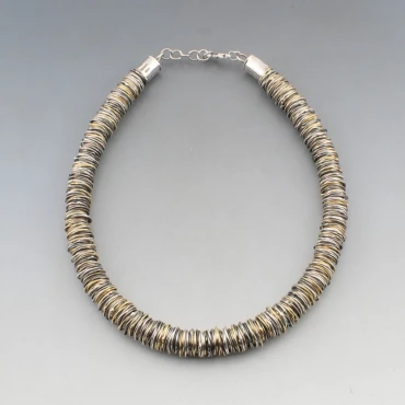 Jane Watling Silver  Scrunchie Necklace
