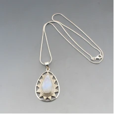 Moonstone and Sterling Silver Pendant
