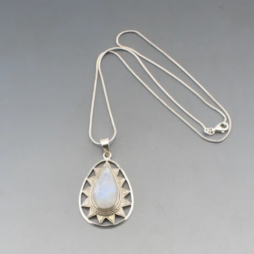 Moonstone and Sterling Silver Pendant