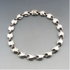 Designer Silver Link Necklace