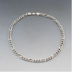 Vintage Silver Chain Necklace - 17 Inches
