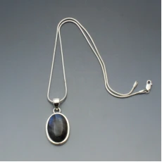Labradorite and Sterling Silver Pendant