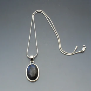 Labradorite and Sterling Silver Pendant