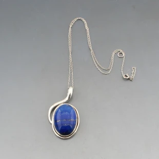 Lapis Lazuli and Silver Pendant