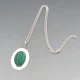 Eva Toney Toledo Navaho Silver and Malachite Pendant