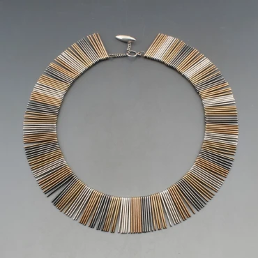 Anton Michelsen Silver Tri Colour Fringe Necklace