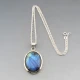 Labradorite and Sterling Silver  Pendant