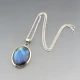 Labradorite and Sterling Silver  Pendant