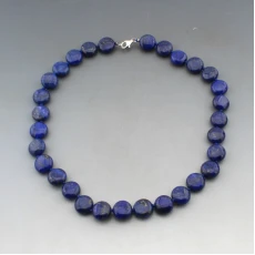 Lapis Lazuli Bead Necklace 17 Inches