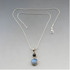 Moonstone and Silver Pendant