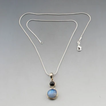 Moonstone and Silver Pendant