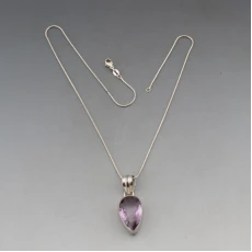 Amethyst and Sterling Silver Pendant