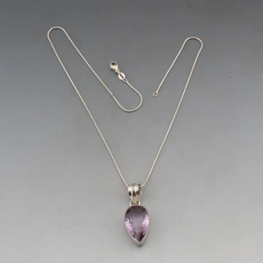 Amethyst and Sterling Silver Pendant