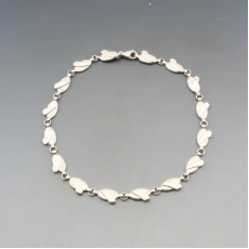 Solid Silver Floral Necklace