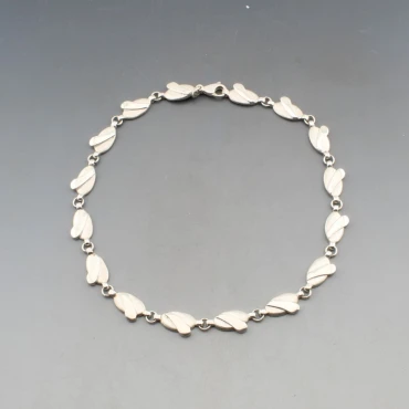 Solid Silver Floral Necklace