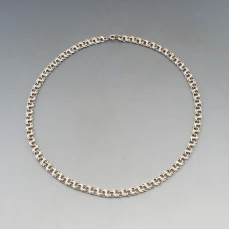 Decorative Flat Silver Chain - 17 Inches