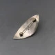 Red Jasper and Silver Modernist Brooch