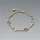 Amethyst and Gold Bracelet