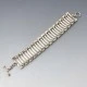  Flat heavy silver link bracelet