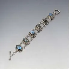 Sterling Silver and Labradorite Bracelet