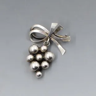 John Lauritzen Bow and Berries Brooch