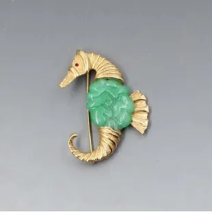 Sea Horse Costume Brooch