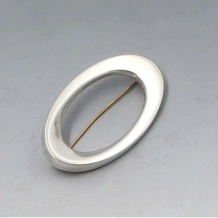 Hans Hansen for Georg Jensen Silver Oval Brooch