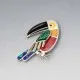 Alicia De La Paz, Mexico, parrot brooch